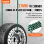 32 pcs flad bungee ledning sæt 17 mm tunge bungee stropper med