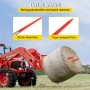 Hay Spear 32" Bale Spear 1350 lbs Capacity, Bale Spike Quick Attach Square Hay Bale Spears 1.4" Wide, Red Coated Bale Forks,