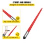 Hay Spear 32" Bale Spear 1350 lbs Capacity, Bale Spike Quick Attach Square Hay Bale Spears 1.4" Wide, Red Coated Bale Forks,