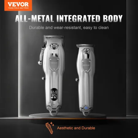 Professional Hair Clipper for Men, Cordless Barber Clippers and Trimmers Set, LCD Display Beard Trimmer for Hair Cutting, Men's 