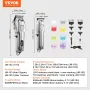 Professional Hair Clipper for Men, Cordless Barber Clippers and Trimmers Set, LCD Display Beard Trimmer for Hair Cutting, Men's 