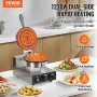 Electric Ice Cream Cone Maker, Commercial 1230W Waffle Cone Machine, Non-Stick Stainless Steel Egg Roll Mold, with Temperature a