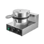 Electric Ice Cream Cone Maker, Commercial 1230W Waffle Cone Machine, Non-Stick Stainless Steel Egg Roll Mold, with Temperature a