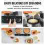 Commercial Waffle Maker, Dual-Head Round Waffle Baker Machine, 2460W Non-Stick Stainless Steel Belgian Waffle Iron with Temp and