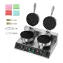 Kommerciel vaffelproducent Dual-Head Round Waffle Iron 2460W