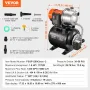 1193W(1.6 HP) Shallow Well Pump with Pressure Tank, 83 L/min(1320 GPH), Automatic Irrigation Water Booster Pump with 19L(5-Gal) 