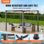 10'x10' udendørs udtrækkelig pergola med solsejl i aluminium