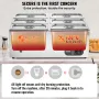 Kommerciel elektrisk mad Varmere bordplade Buffet 6*5Qt Pan