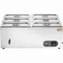 Kommerciel elektrisk mad Varmere bordplade Buffet 6*5Qt Pan