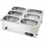 Kommerciel elektrisk mad Varmere bordplade Buffet 6*5Qt Pan
