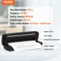 Portable Thermal Printer - 2600mAh Battery, 300 DPI, Bluetooth Inkless Mobile Printer for A4, A5 & 8.5" x 11" Thermal Paper, Com