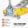 Lav profil gulv Jack 3 ton kraftig dobbelt stempel hurtig pumpe