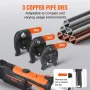 Press Tool and Battery Kit, Pro Press Tool, Electric Pipe Crimping Tool with M15, M22, M28 Jaws, Press Tool Kit with 2pcs 18V 4.