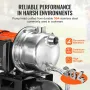 745 W(1 HP) Shallow Well Pump with Pressure Tank, 63 L/min(1000 GPH), Automatic Irrigation Water Booster Pump with 40 m(130 ft) 