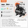 745 W(1 HP) Shallow Well Pump with Pressure Tank, 63 L/min(1000 GPH), Automatic Irrigation Water Booster Pump with 40 m(130 ft) 