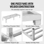 Aluminum Dunnage Rack, 60” x 20” Commercial Food Floor Rack, 12” Off the Floor, 1800 lbs Capacity All-Welded Aluminum Storage Ra
