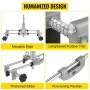 16Pcs Mortice Door Fitting Kit, DBB Lock Mortiser Kit with 3pcs Tungsten Steel Cutters & Accessories,Mortising Jig Tool Hole Saw