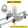 16Pcs Mortice Door Fitting Kit, DBB Lock Mortiser Kit with 3pcs Tungsten Steel Cutters & Accessories,Mortising Jig Tool Hole Saw