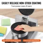 Commercial Waffle Maker, 1230W Round Waffle Baker Machine, Non-Stick Stainless Steel Belgian Waffle Iron with Temperature and Ti