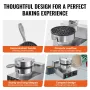 Kommerciel vaffelproducent Round Waffle Iron Baker Machine