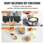 Commercial Waffle Maker, 1230W Round Waffle Baker Machine, Non-Stick Stainless Steel Belgian Waffle Iron with Temperature and Ti