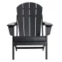 Adirondack Chair Plastic, Set of 2 All-Weather Portable Folding Fire Pit Chair, Outdoor Adirondack Patio Chair with Cup Holder, 