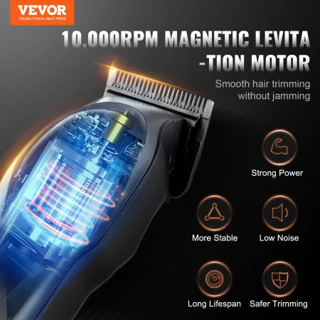 Professional Hair Clipper Men's Barber Clipper 10000RPM & DLC Fade Blade