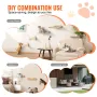 Wall Mounted Cat Shelves, Cat Wall Shelves and Perches with Jumping Posts & Hammocks, Cat Furniture Set up to 40 lbs, Removable 
