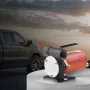 Fuel Transfer Pump, 12V DC 30L/min(8 GPM) 124W(1/6 HP), Portable Electric Diesel Transfer Pump with Auto Shut-Off Fuel Nozzle, L