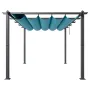 10'x13' udendørs udtrækkelig pergola med solskærm i aluminium