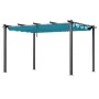 10'x13' udendørs udtrækkelig pergola med solskærm i aluminium