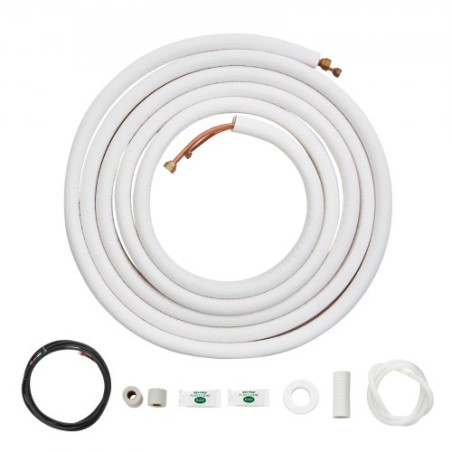 Mini Split Line Set 6.4x9.5 x7620mm Copper Tubing AC w/ Connection Cable