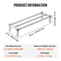 Aluminum Dunnage Rack, 48” x 14” Commercial Food Floor Rack, 8” Off the Floor, 1000 lbs Capacity All-Welded Aluminum Storage Rac