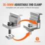 Solar Panel Z Mounting Brackets, 35-50mm Adjustable Solar Panel End Clamps, Lightweight Anodized Aluminum Solar Panel Mount Z Br