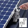 Solar Panel Z Mounting Brackets, 35-50mm Adjustable Solar Panel End Clamps, Lightweight Anodized Aluminum Solar Panel Mount Z Br