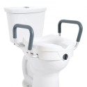 Raised Toilet Seat 5" Height Raised 350 lbs for Round and Elongated Toilet