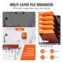 File Wall Rack, One-Piece 6 Pockets Mesh Wall File Holder, Wall Mounted Magazine Mail Paper & Document Storage Folder, Metal Wal