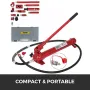 10Ton Power Hydraulic Jack Holder Bodywork Repair Kit for Auto Car Repair Tool with 1.4M Hose Lift Ram Portable