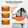 File Wall Rack, Three-Piece 1 Pocket Mesh Wall File Holder, Wall Mounted Magazine Mail Paper & Document Storage Folder, Metal Wa