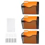 File Wall Rack, Three-Piece 1 Pocket Mesh Wall File Holder, Wall Mounted Magazine Mail Paper & Document Storage Folder, Metal Wa
