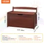 Wooden Toy Chest for Kids, Toddler Toy Storage Box with Flip-Top Lid and Safety Hinge, 32.68 x 17.91 x 24.02" Large Kids Storage