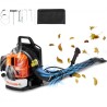 Backpack Leaf Blower 62CC 2-Cycle Gas Leaf Blower 1110CFM Air Volume