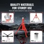 V Head Pipe Stand Adjustable Height 71.1–132.1 cm 2500lbs Pipe Jack Stands Folding Portable High Folding Pipe Stand with V Head 