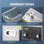 3L Ultrasonic Cleaner with Heater Timer & Basket, Professional Digital Sonic Cavitation Machine, 120W Cleaning Machine for Watch