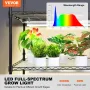 Plantestativ med vækstlys 4 niveauer 180W 59,1" høj