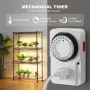 Plantestativ med vækstlys 4 niveauer 180W 59,1" høj