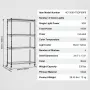 Plantestativ med vækstlys 4 niveauer 180W 59,1" høj