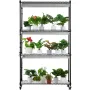 Plantestativ med vækstlys 4 niveauer 180W 59,1" høj