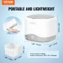 Sonic Cleaner for Dentures, 200ML Retainer Cleaner Machine, 30W Cleaning Machine for Dental, Retainer, Aligner, Braces, Mouth Gu
