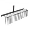 Tow Behind Landscape Rake 72" Lawn Dethatcher Rake with 32 Steel Tines
